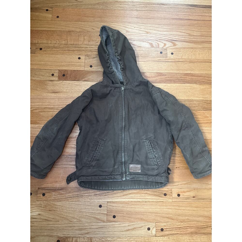 C.E. Schmidt Workwear Kids Youth Small (6-8) Hooded Brn Sherpa Lined Jacket